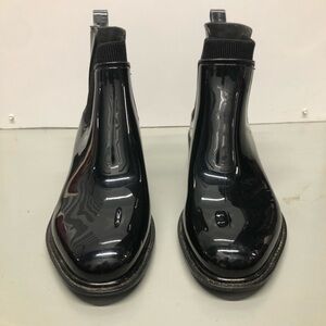 A New Day Women's Camille Heeled Waterproof Rain Boots Size 9 Black